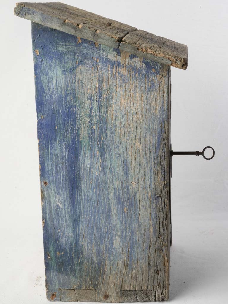 Original blue-painted postal box  