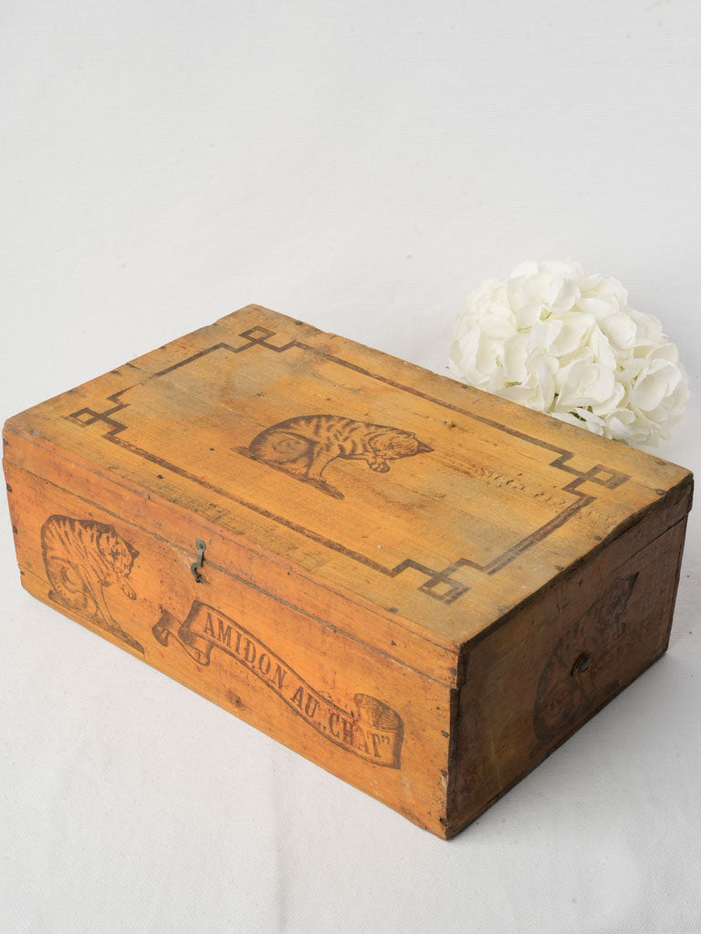 Charming antique softwood advertising box  