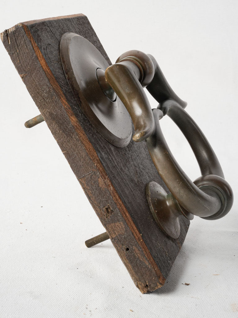 Stylish architectural bronze door detail
