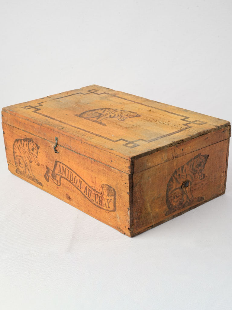 Honey-brown vintage storage container   