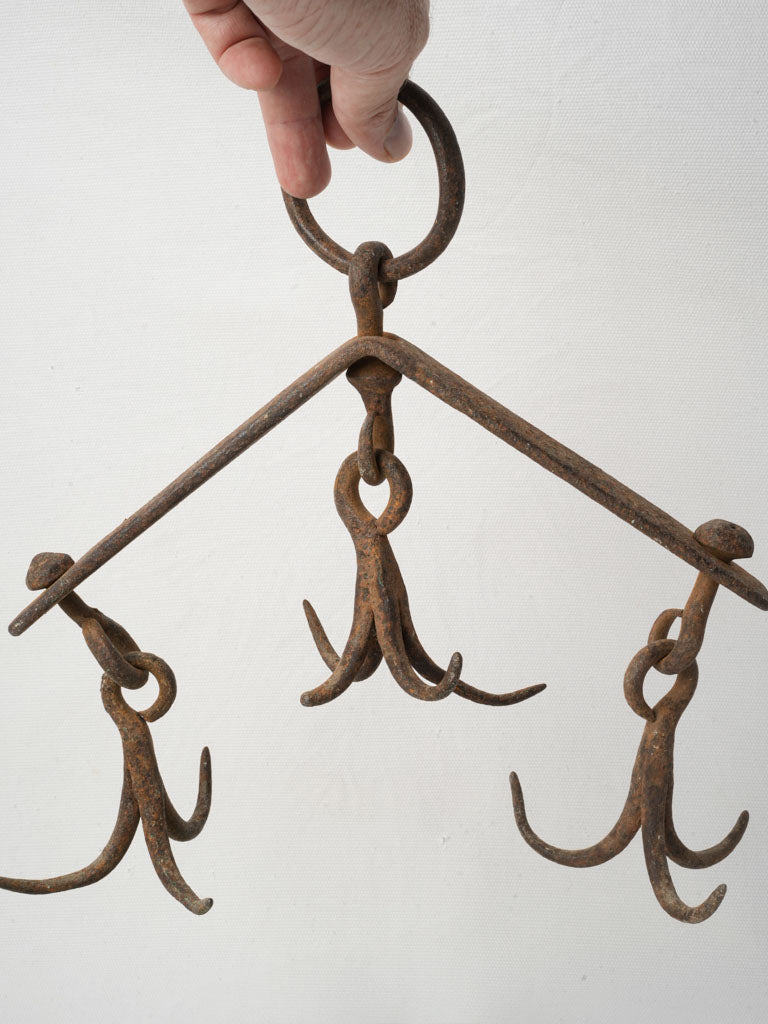 Antique Rustic Wrought Iron Hooks  