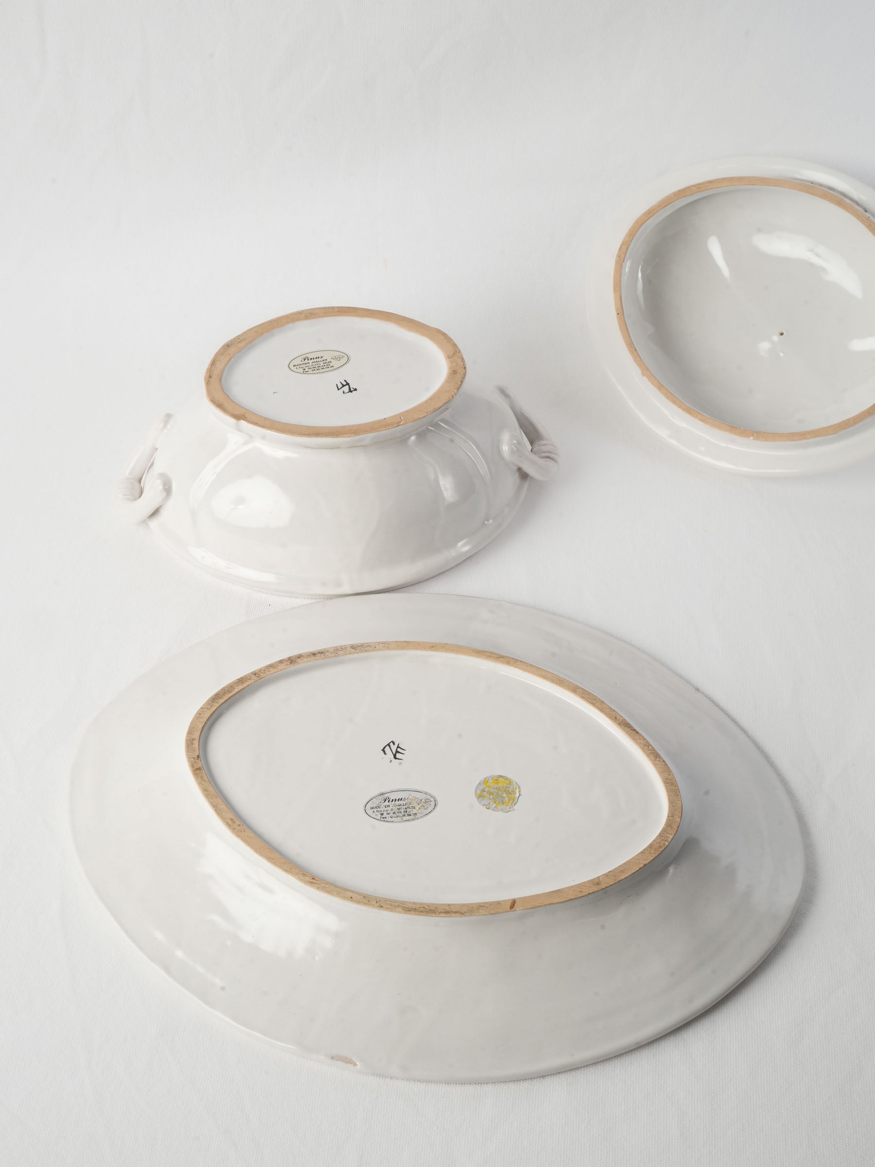 Provenance-rich faience tureen and charger