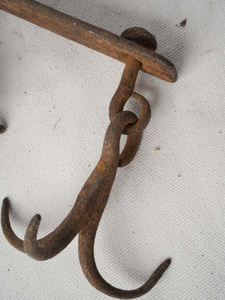 Aged French Farmhouse Hanging Rack  