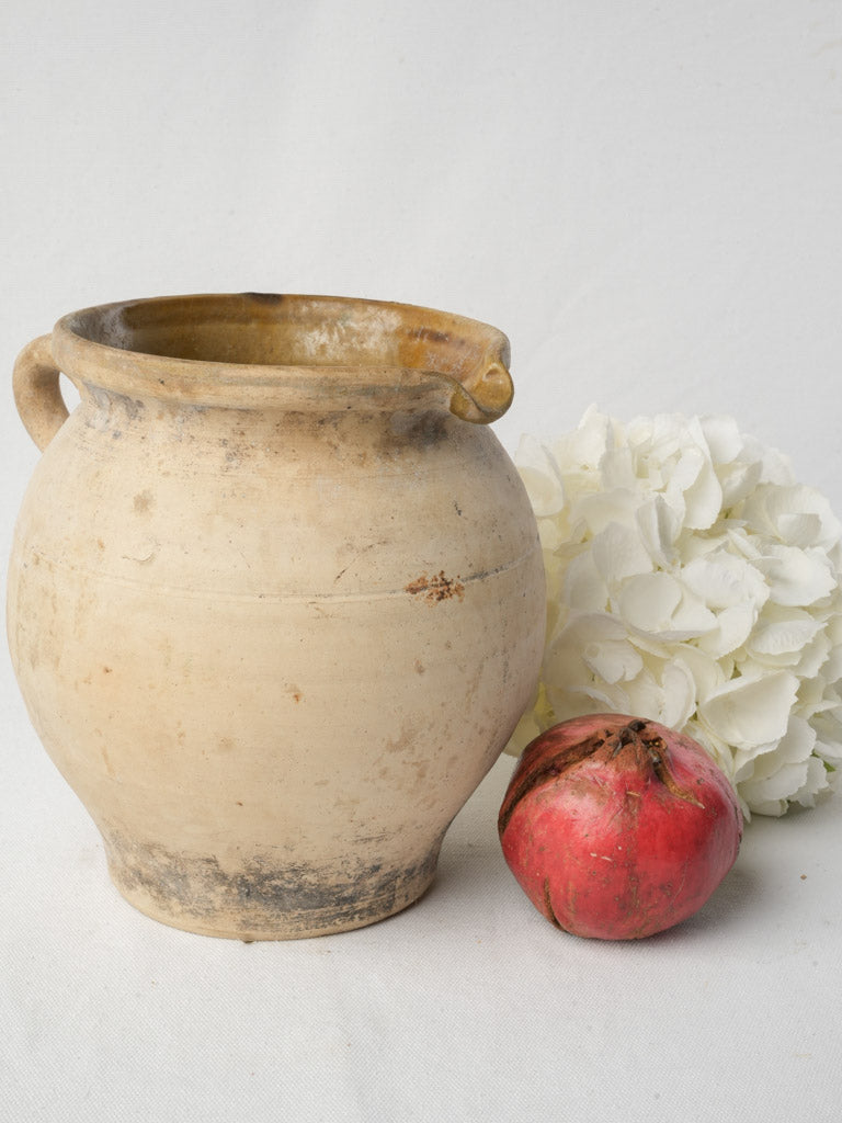 Vintage wheel-thrown clay pitcher