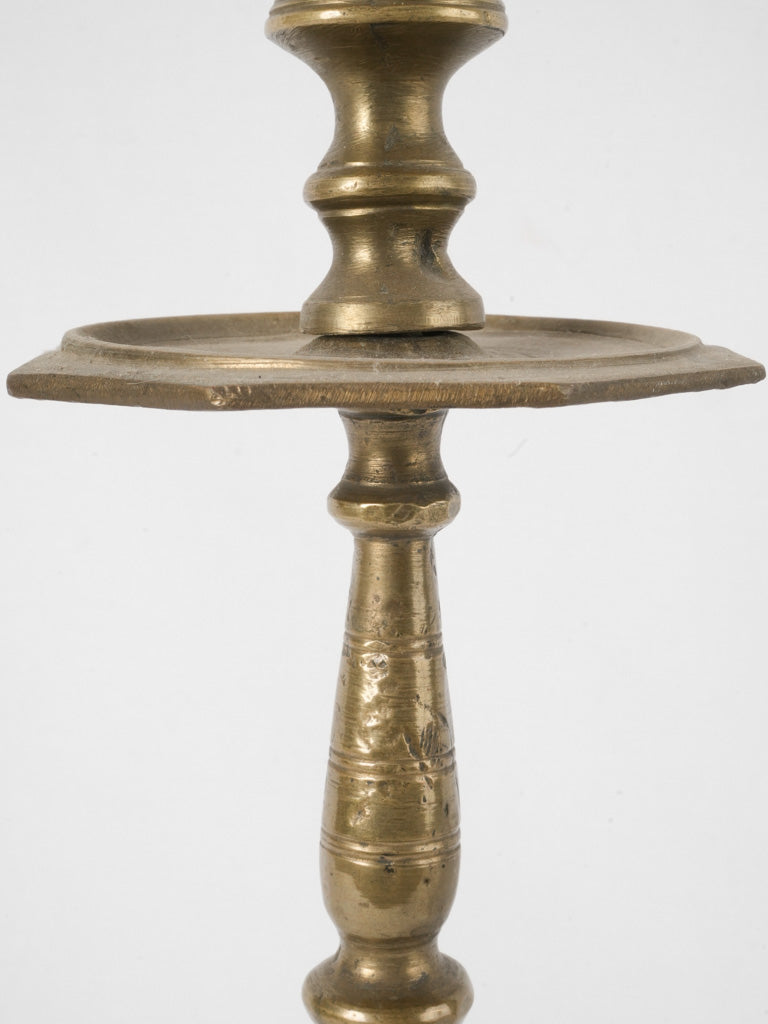 Classic Spanish candlestick with aged finish