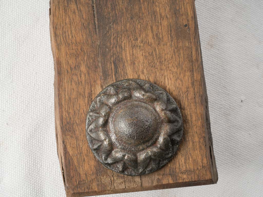 Aged decorative iron door fixture  