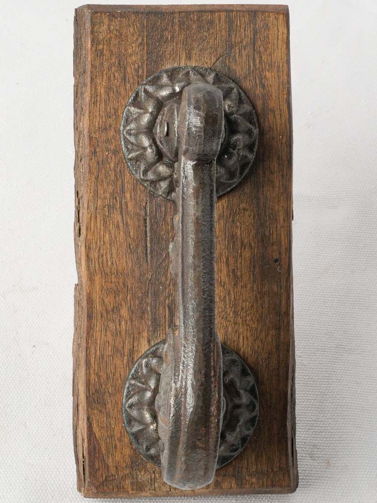 Rustic arched metal door accent  