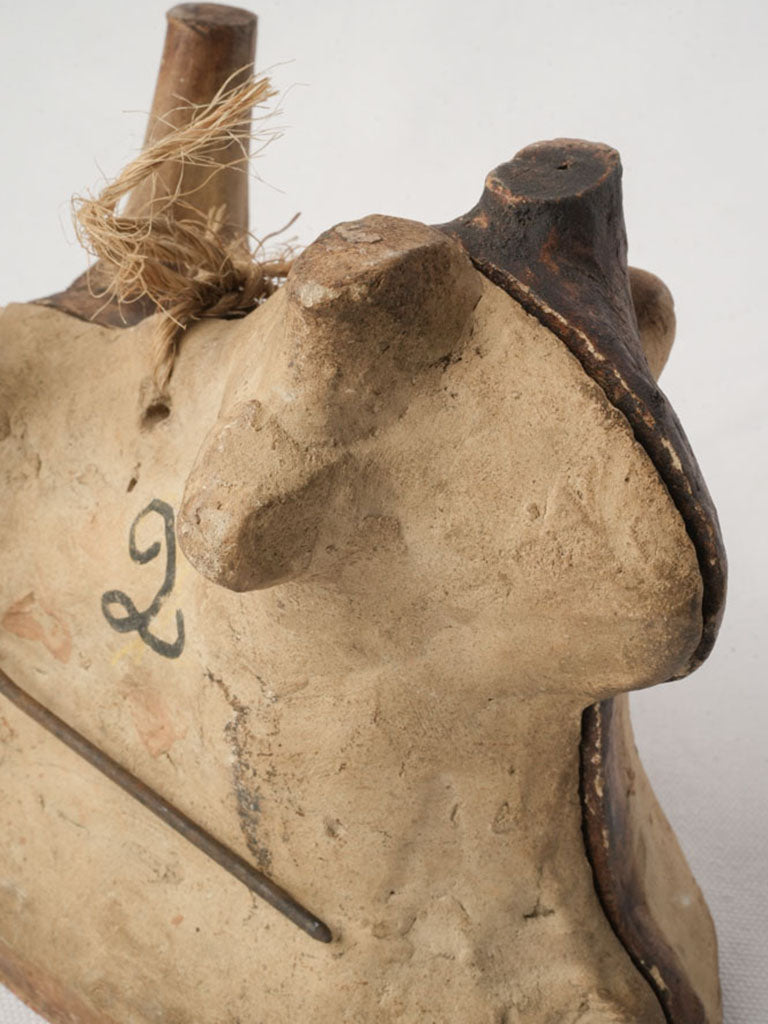 Antique Terracotta Easter Lamb Mould from Soufflenheim - 6¾"