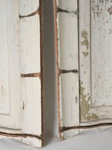 Authentic French curved white-patina doors