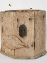 Weathered antique beehive display piece