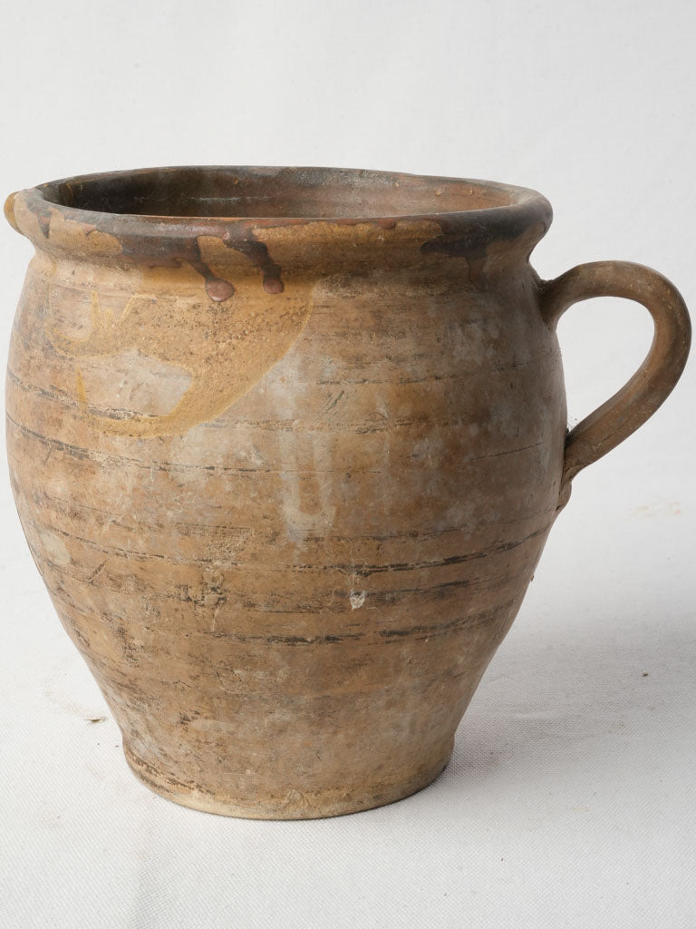 Vintage ovoid earthenware pitcher  