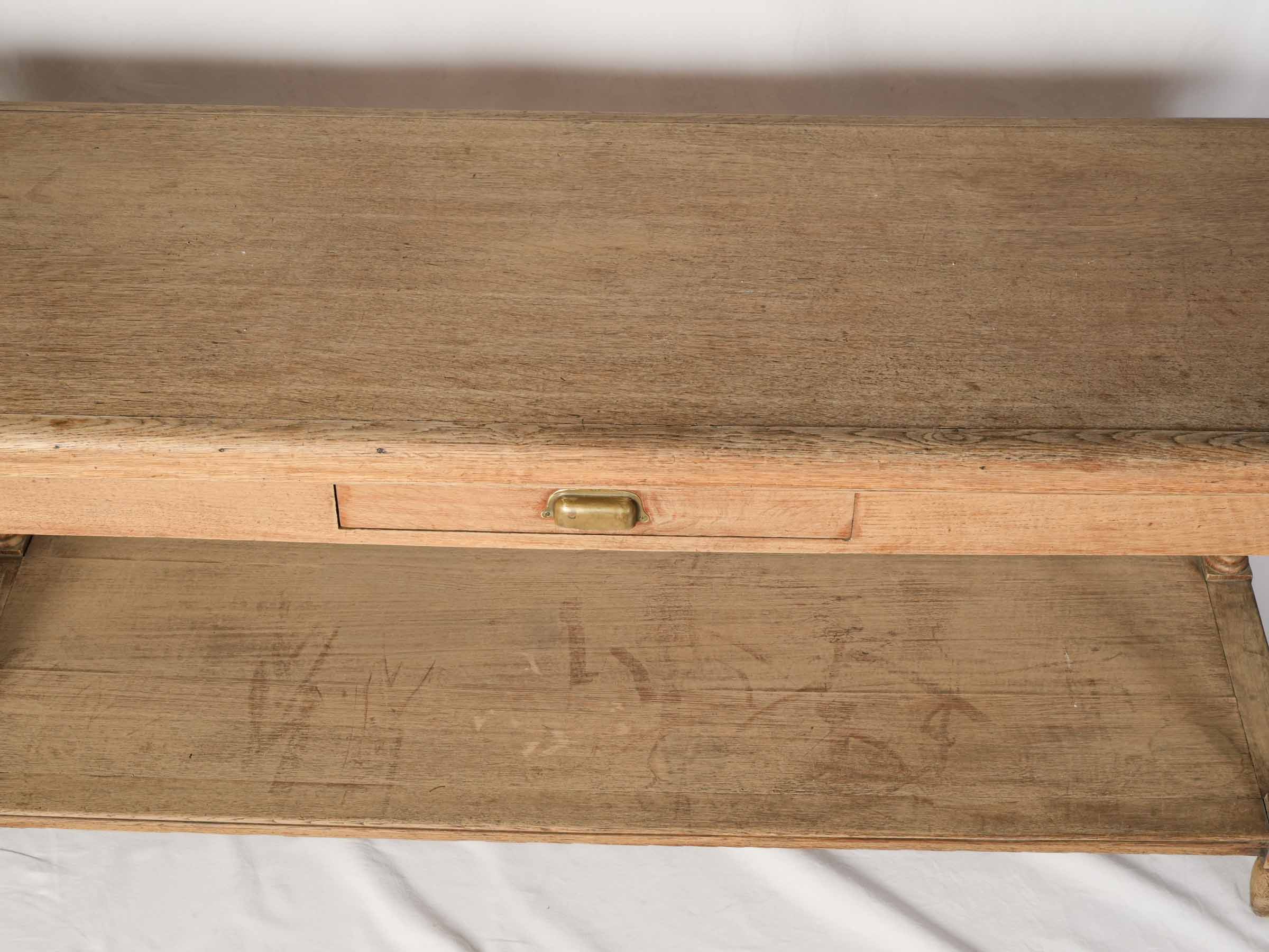 French Draper's Worktable in Oak, Early 20th Century - 69"
