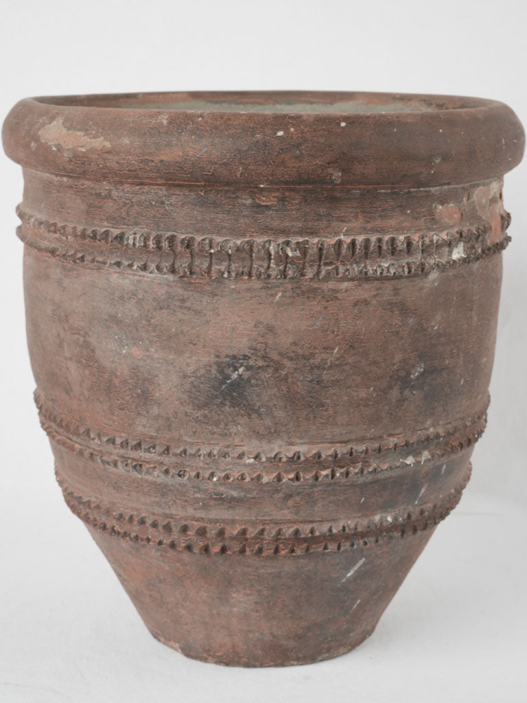 Hand-finished 19th-century sandstone pot