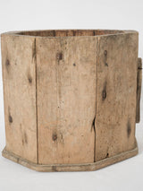 Aged beehive, patinated folk centerpiece