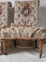 Stylish ruffled skirted lounge chairs