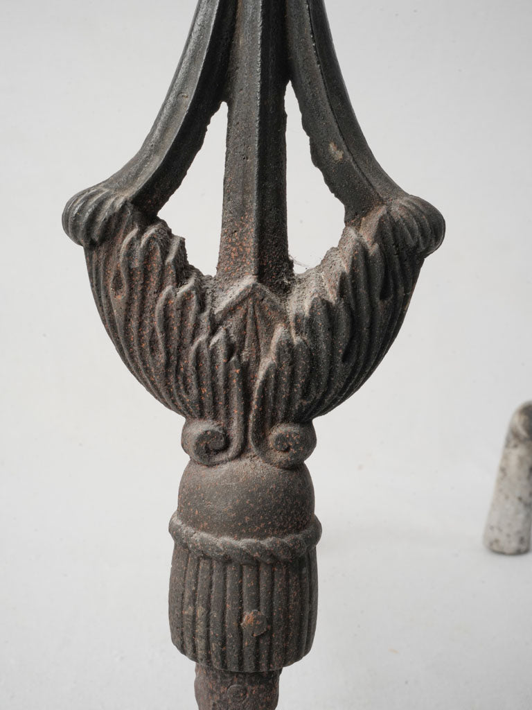 Late 19th-Century Gothic Wrought Iron Andirons