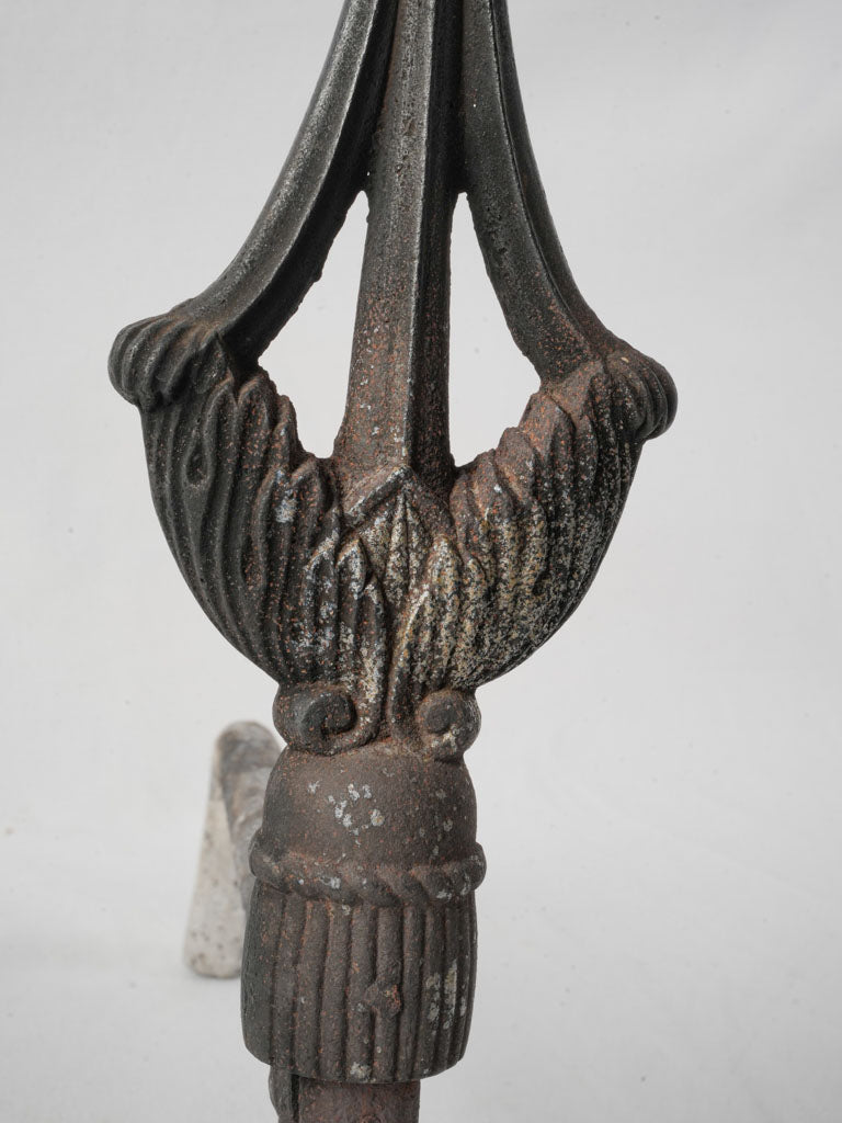 Late 19th-Century Gothic Wrought Iron Andirons