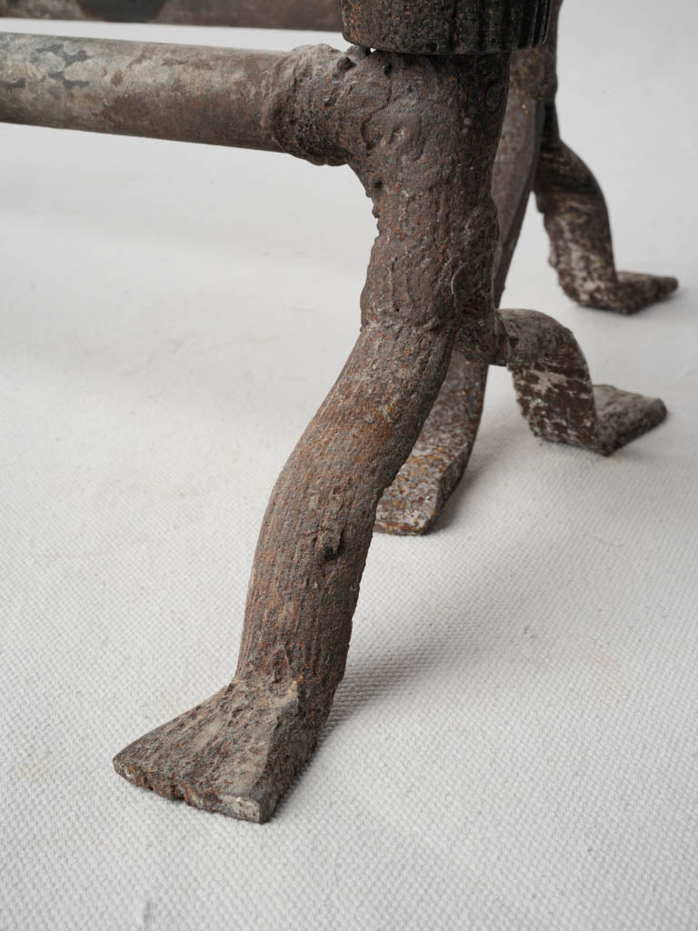 Late 19th-Century Gothic Wrought Iron Andirons