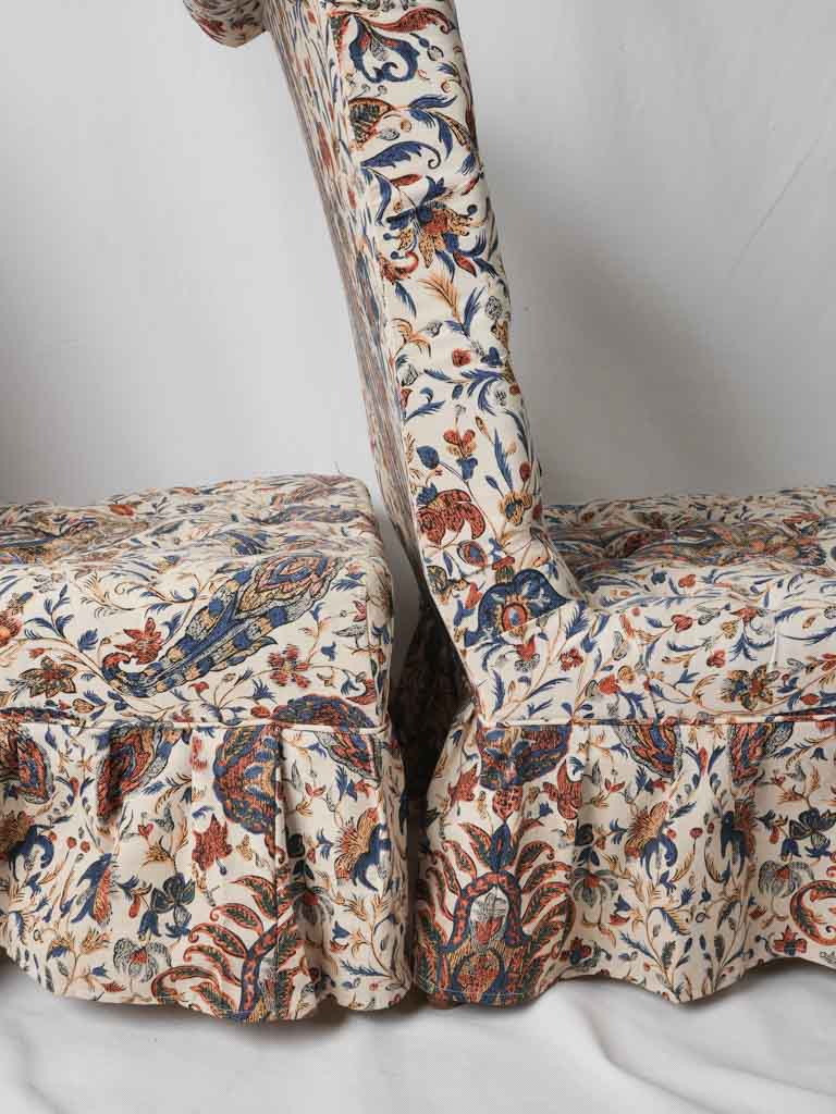 Charming button-detailed upholstered chairs
