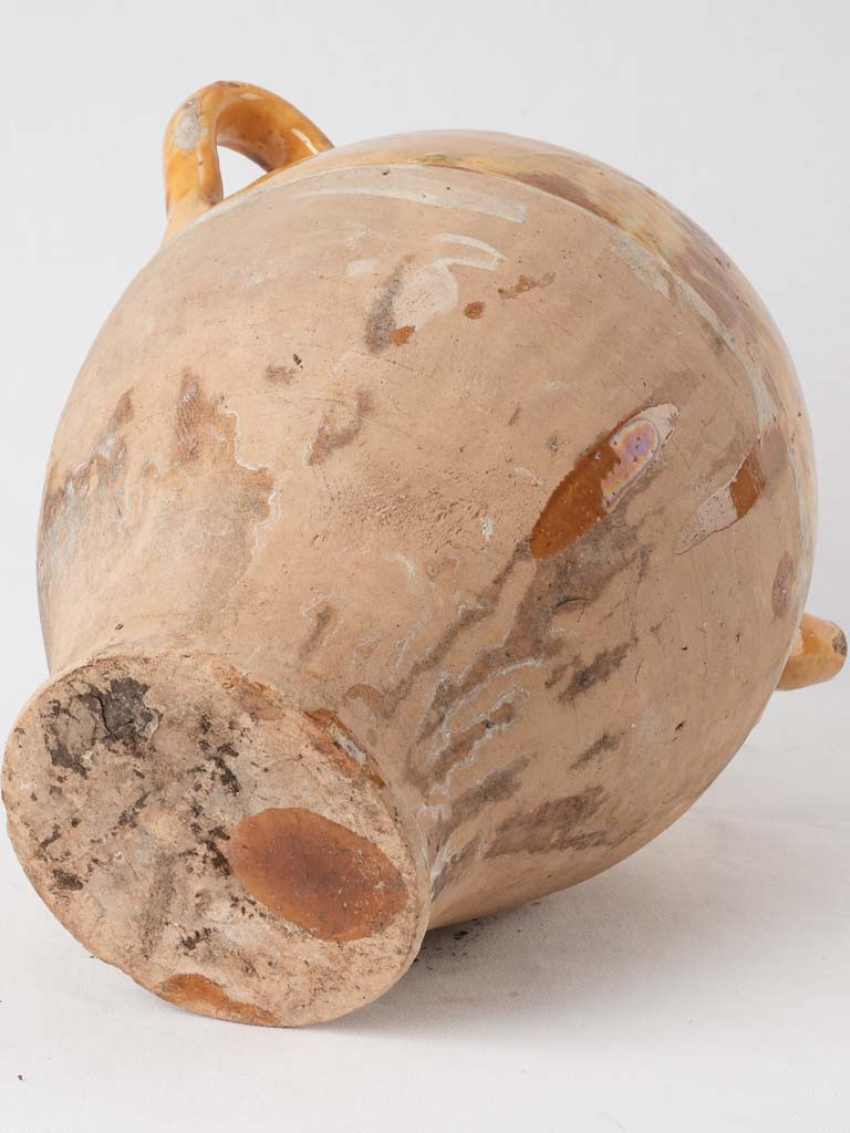 Large cruche w/ 2 handles - ocher 17¼"