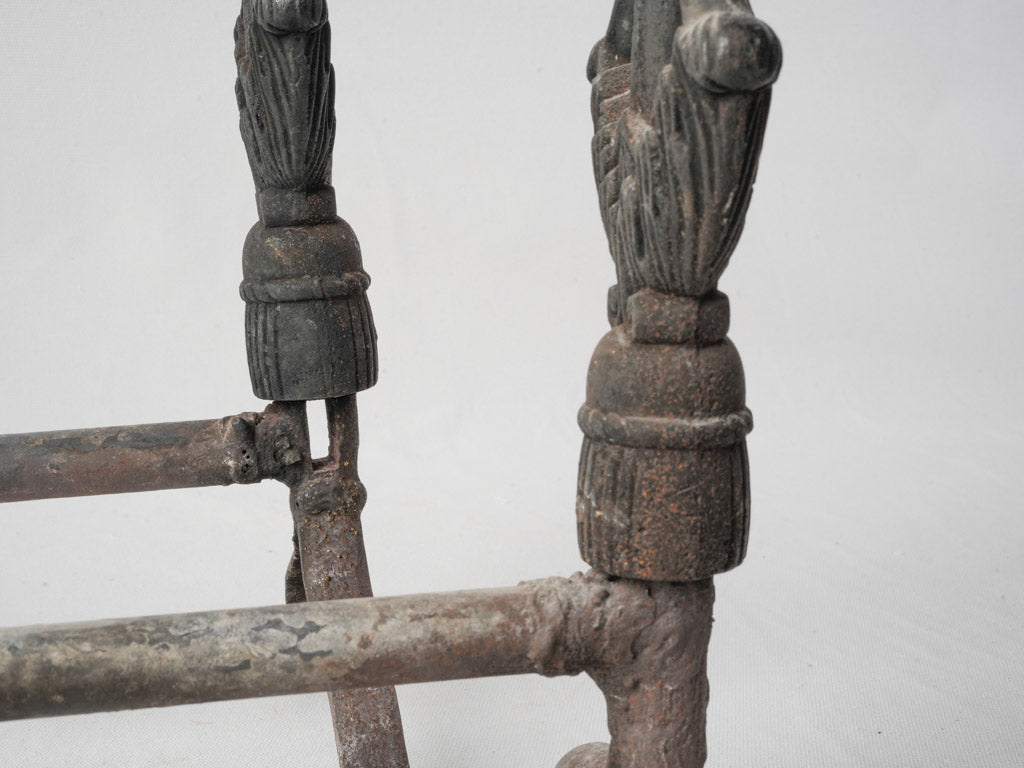 Late 19th-Century Gothic Wrought Iron Andirons