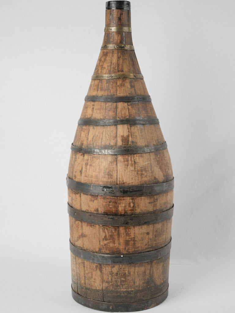 Rustic iron-banded beverage vessel