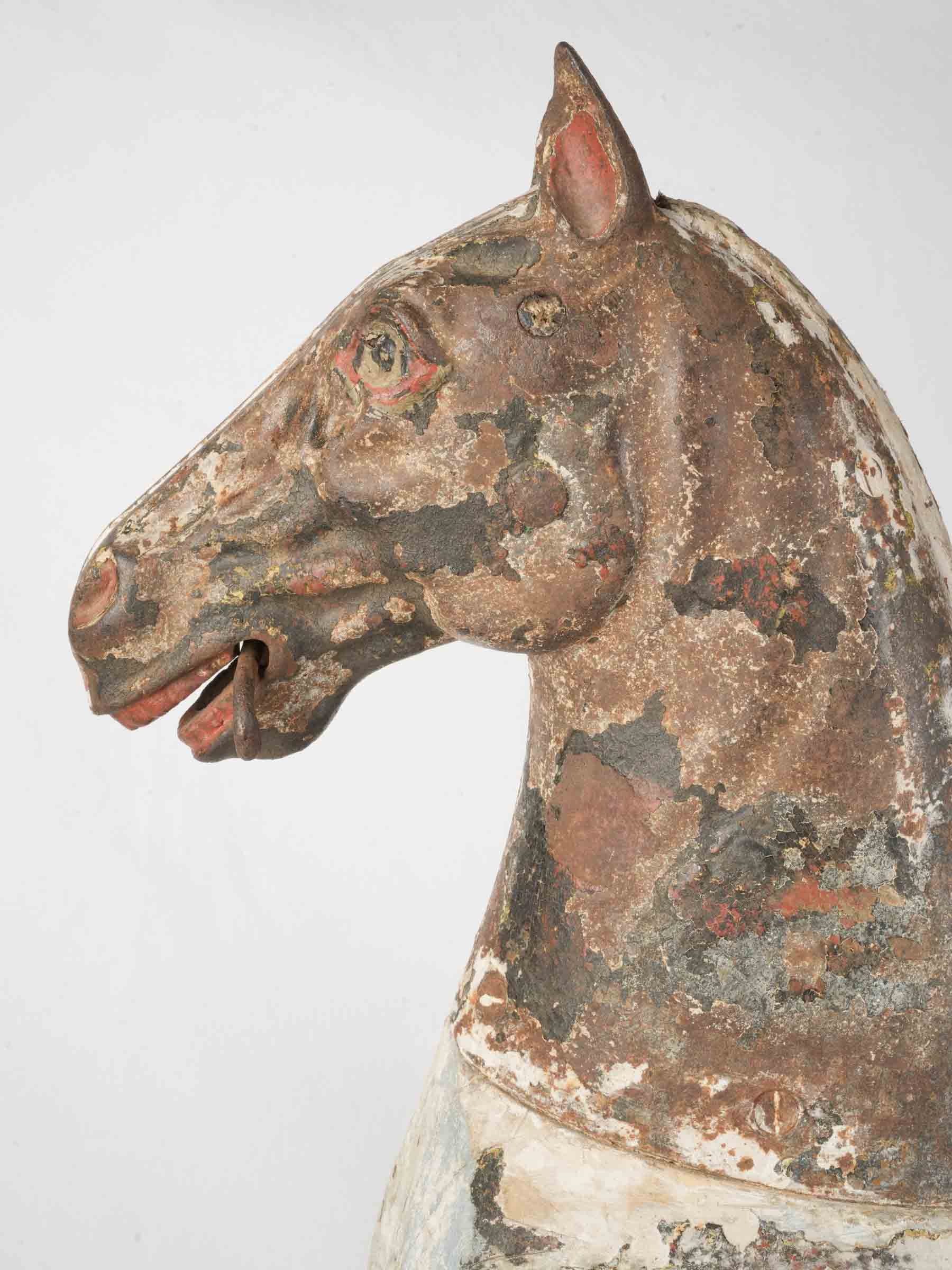 Sculptural prancing carousel horse design  