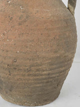 European ribbed ceramic pitcher