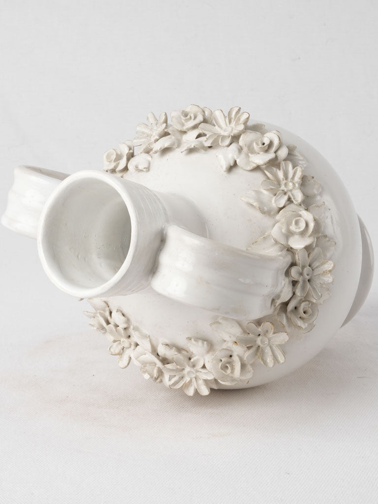 Pretty vase w/ floral decoration - Emile Tessier 9¾"