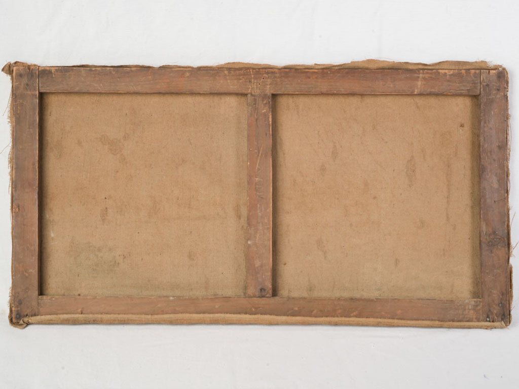 Early 20th-Century Oil on Canvas of Boats Along a Sunlit Canal - 15" x 28¾"