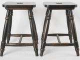 Handcrafted oak French bistro stools