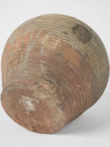 Bulbous 19th-century antique terracotta beaked vase