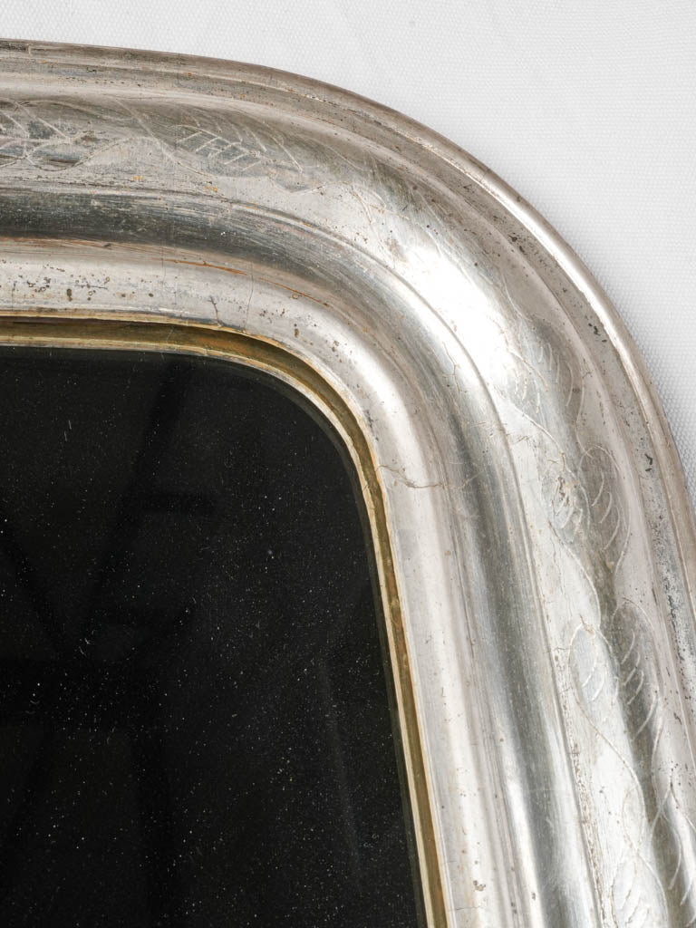 19th-Century Louis Philippe Silvered Mirror 46½" x 30¾"