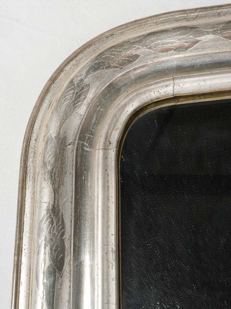 19th-Century Louis Philippe Silvered Mirror 46½" x 30¾"