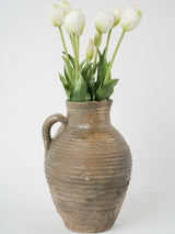 French ceramic pitcher with green glaze