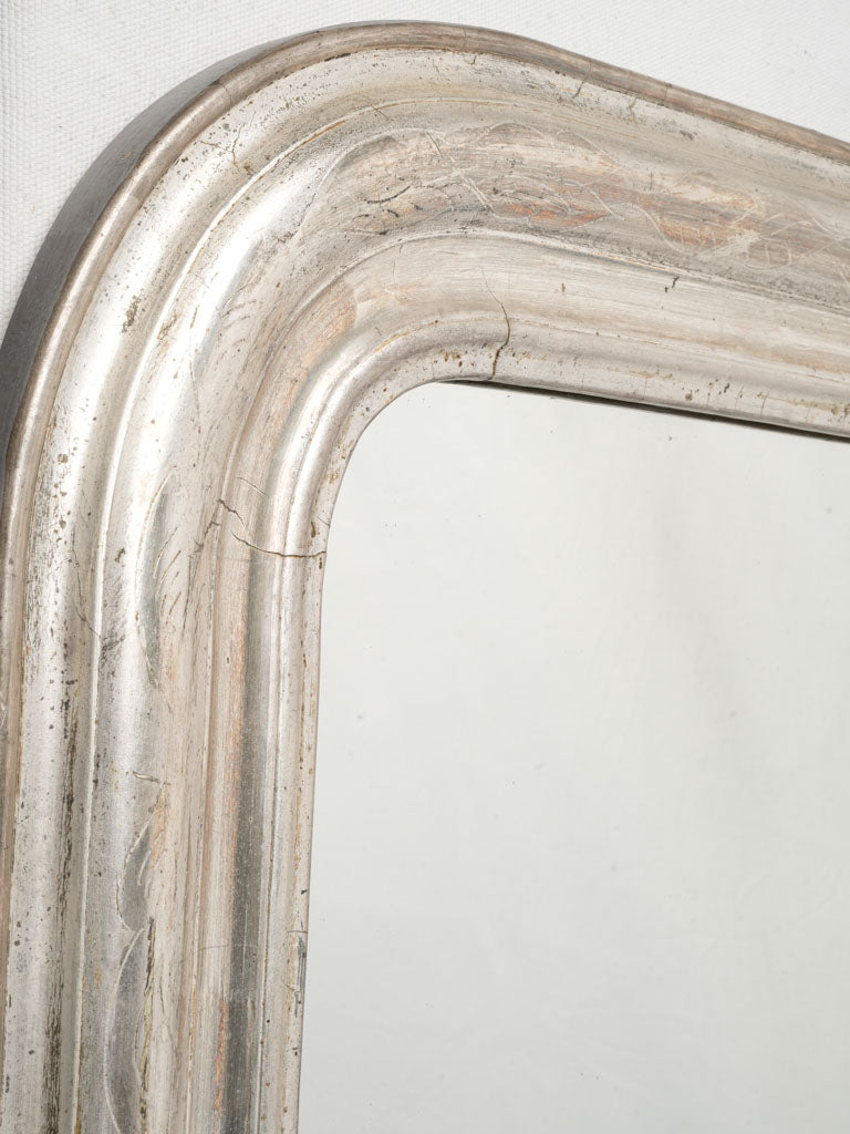 19th-Century Louis Philippe Silvered Mirror 46½" x 30¾"