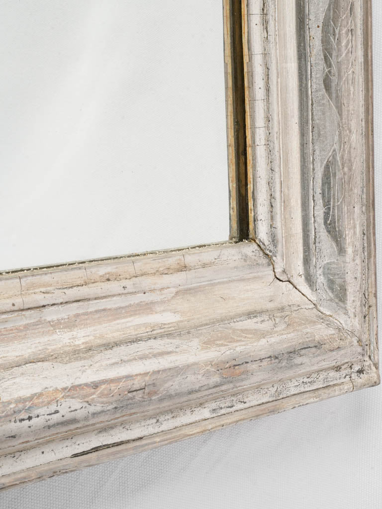 19th-Century Louis Philippe Silvered Mirror 46½" x 30¾"