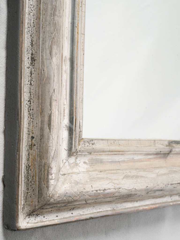 19th-Century Louis Philippe Silvered Mirror 46½" x 30¾"