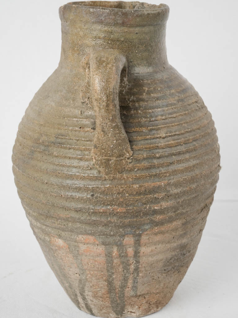 Vintage bulbous terracotta water jug