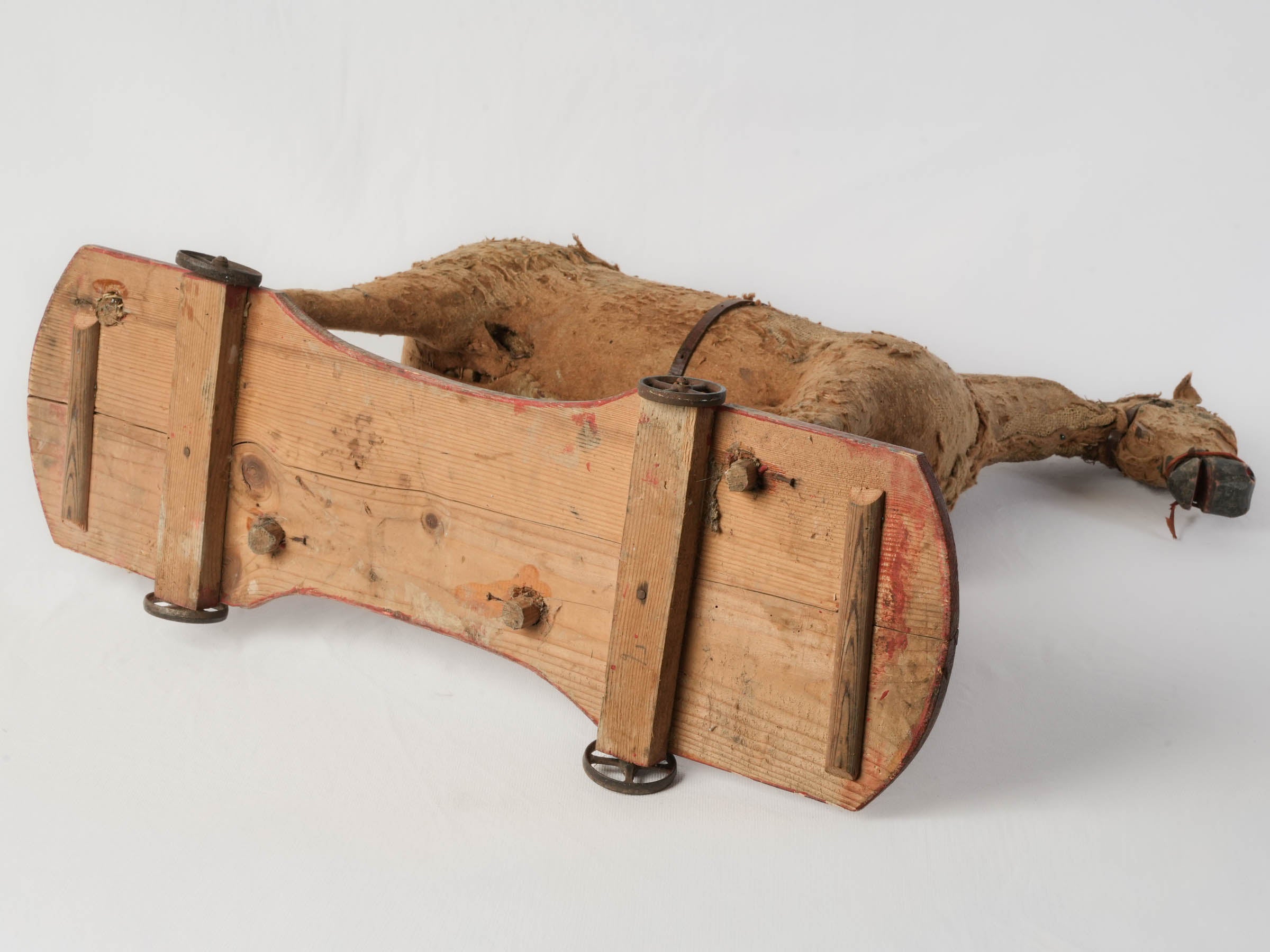 Sculptural worn-finish decorative horse