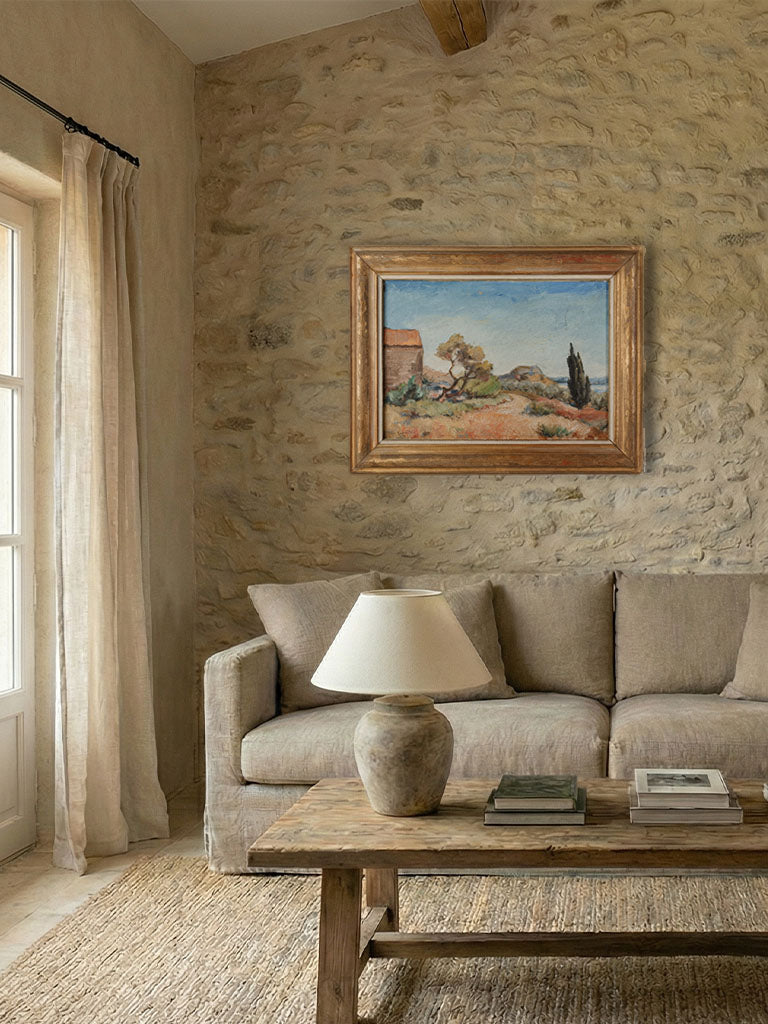 Early 20th-Century Oil on Canvas of a Provençal Landscape near the Étang de Berre - 25½" x 32¾"