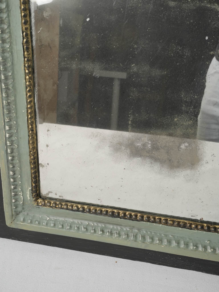Beveled original glass mirror