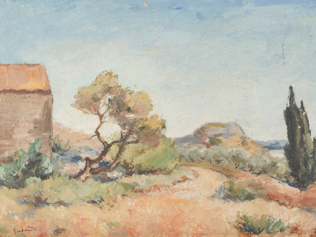 Early 20th-Century Oil on Canvas of a Provençal Landscape near the Étang de Berre - 25½" x 32¾"