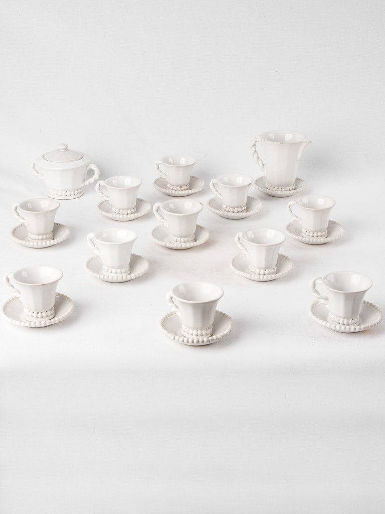 Emile Tessier coffee service w/ pearl detail