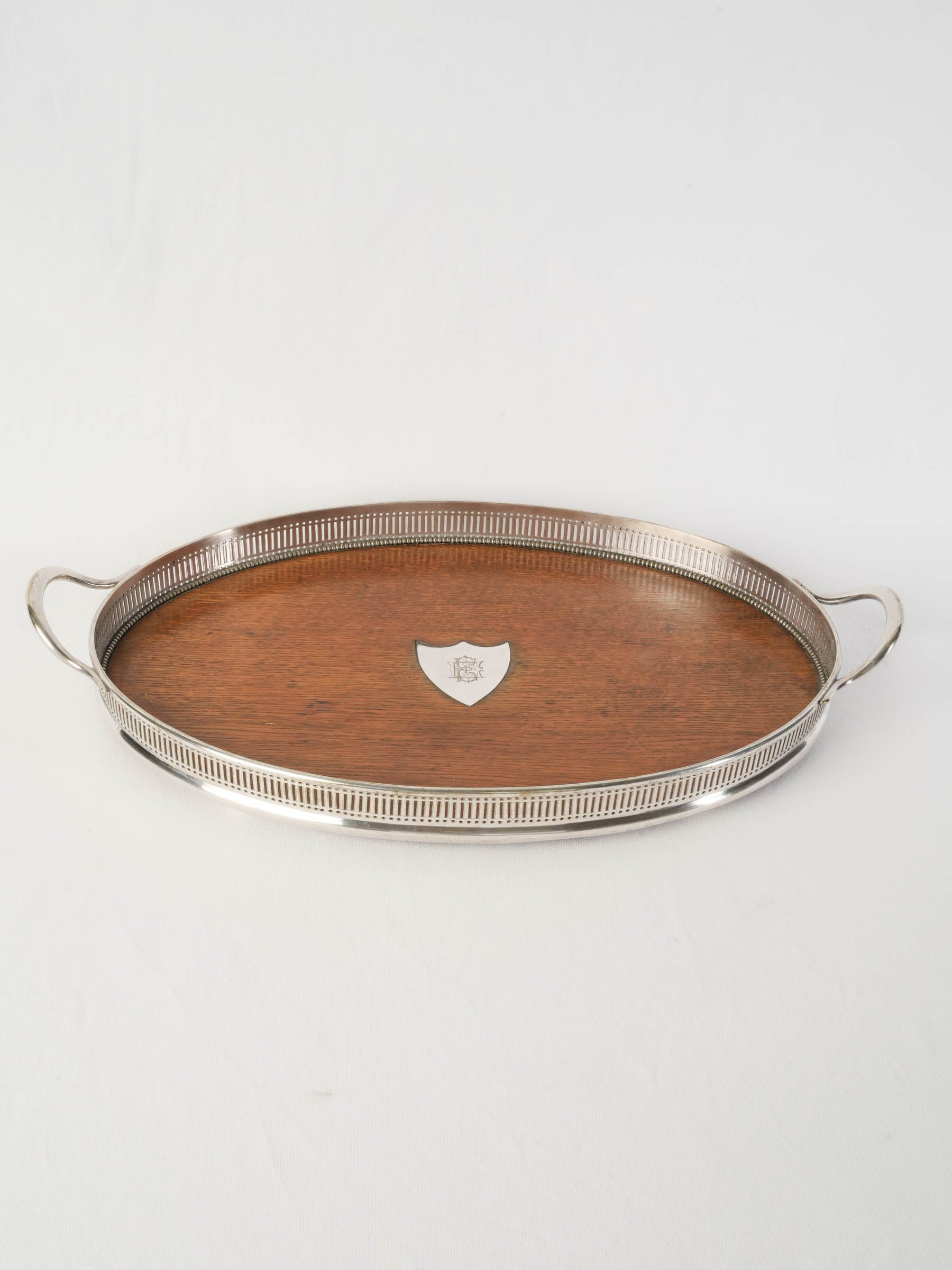 Antique oval vintage serving tray  