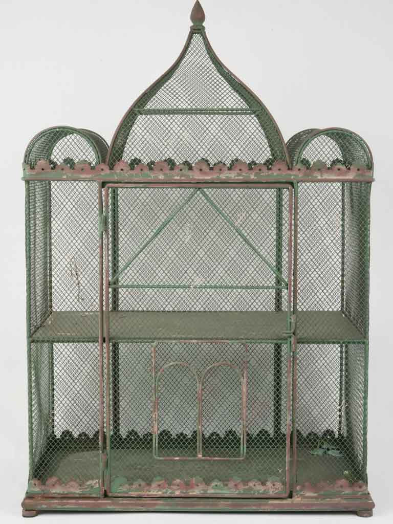 Aged Green Patina Display Birdcage