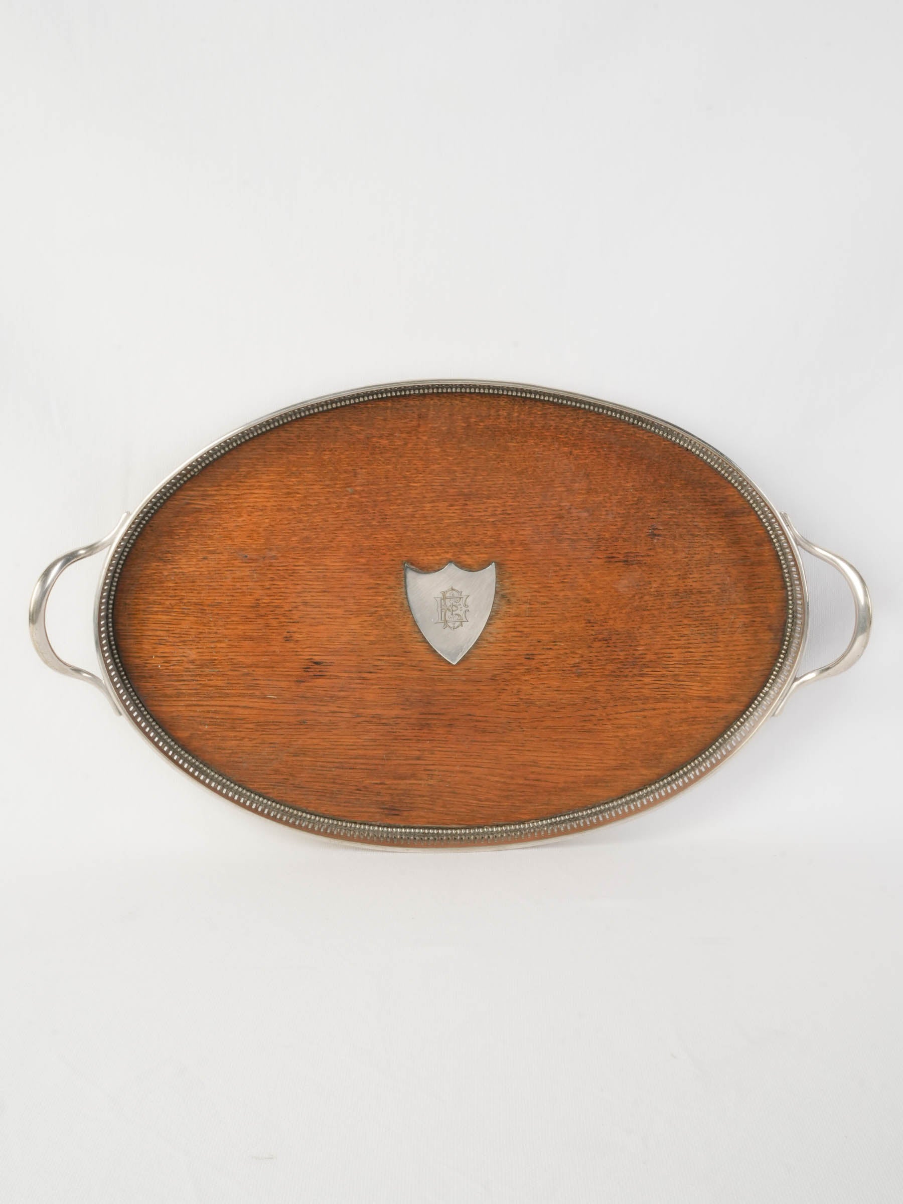 Rich-grained oak decorative tray  