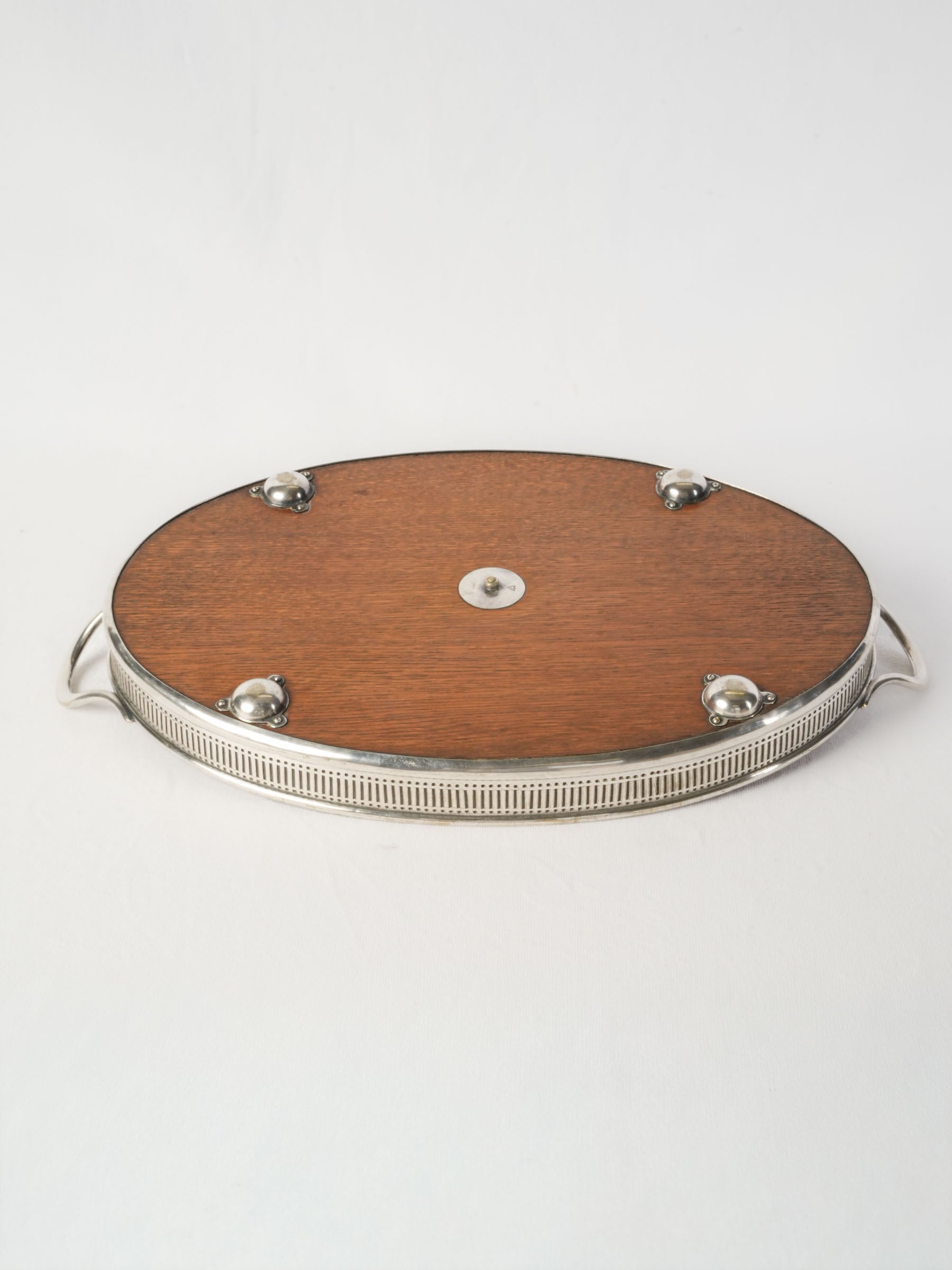Grounded large English oak tray  