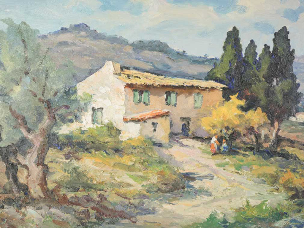 Vibrant Mediterranean landscape canvas  