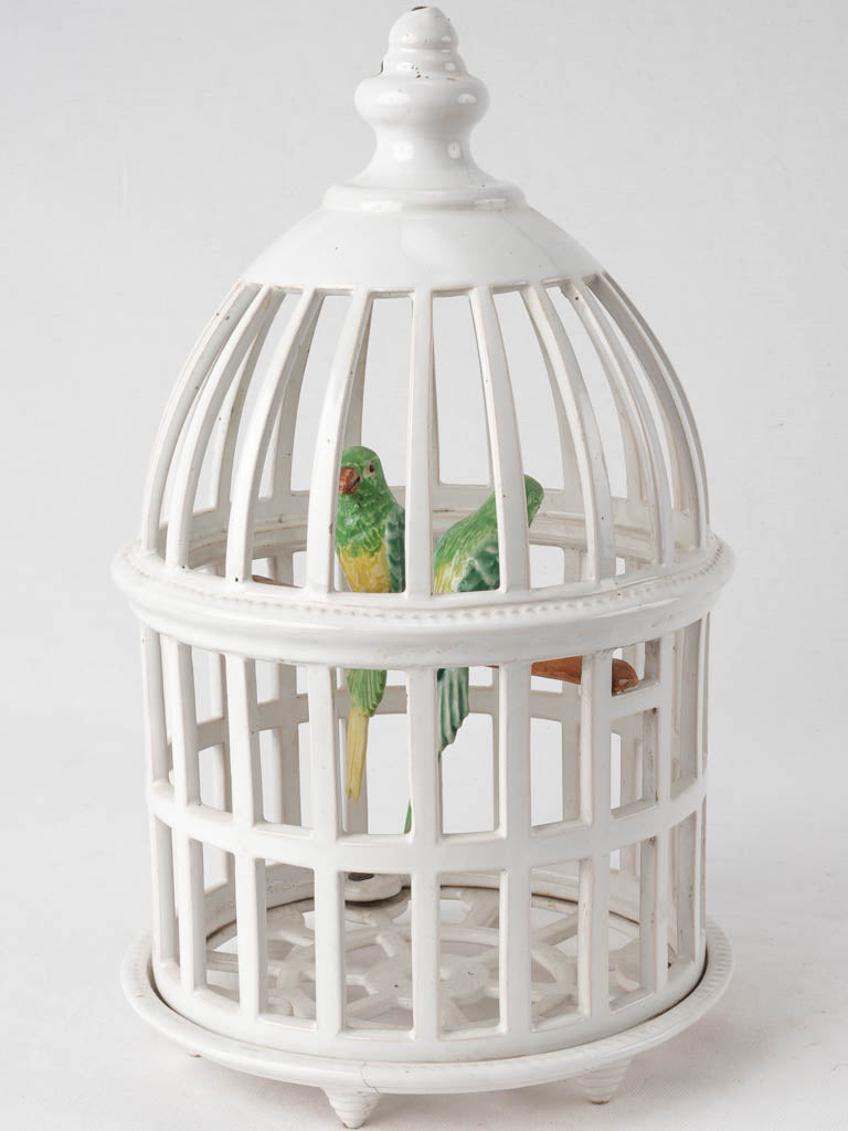 Vintage faïence birdcage - Malicorne 15¼"